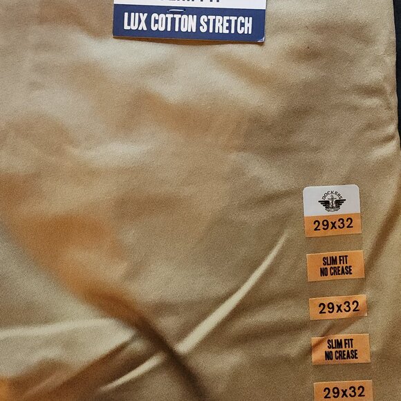 NWT Dockers Signature Khaki Beige Lux Cotton Stretch Shirt Gripper Pants 29x32 - Picture 9 of 9